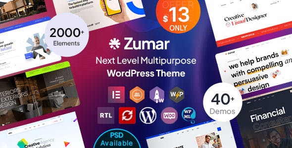 Zumar - Creative & Multipurpose WordPress Theme