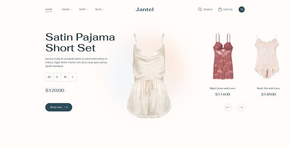Jantel - Lingerie Store WordPress Theme