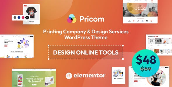 Pricom - Printing Company & Design Services WordPress theme